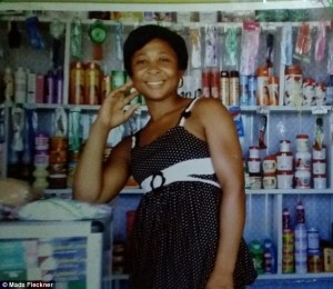  Joyce Frimpoma, 32, had battery acid thrown into her face as she opened her beauty salon and street kitchen by her partner of 14 years and father of her three young sons.