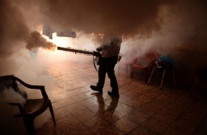  A Health Ministry employee fumigated a home against mosquitoes to prevent the spread of the Zika virus near San Salvador. Credit Marvin Recinos/Agence France-Presse — Getty Images 
