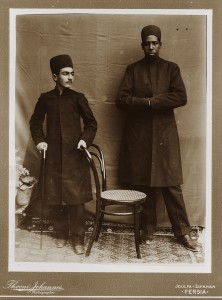 Gholam Hoseyn Mirza Masoud, one of Zell-e-Soltan’s sons, with his personal African slave, Julfa, Isfahan, 1880s Photograph: Thooni Johannes/Institute for Iranian Contemporary Historical Studies, Tehran, Iran 