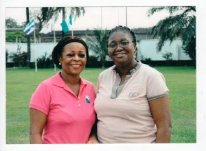 Mrs. Bosede Ransome Kuti with Her Excellency, Dame Abimbola Fashola