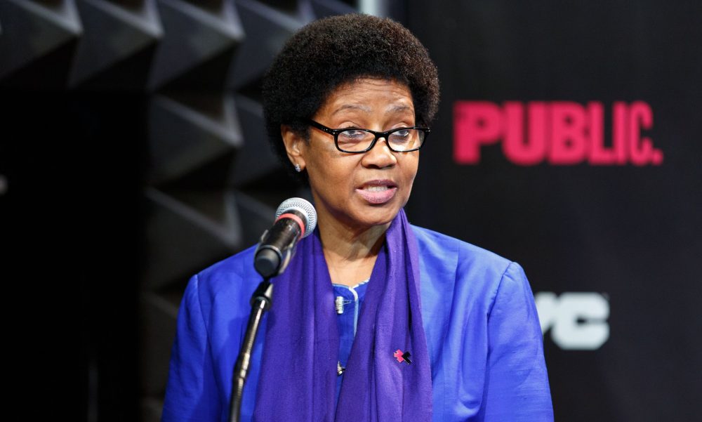 The executive director of UN Women, Phumzile Mlambo-Ngcuka, pictured at an event in New York. Photograph: Xinhua/Rex/Shutterstock