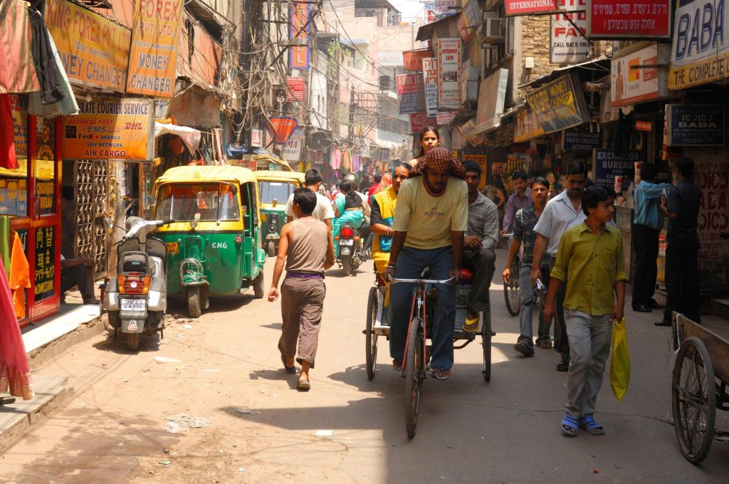 Paharganj district in Old Delhi. Field operators are dispatched from hubs in cities. Photograph: Alamy
