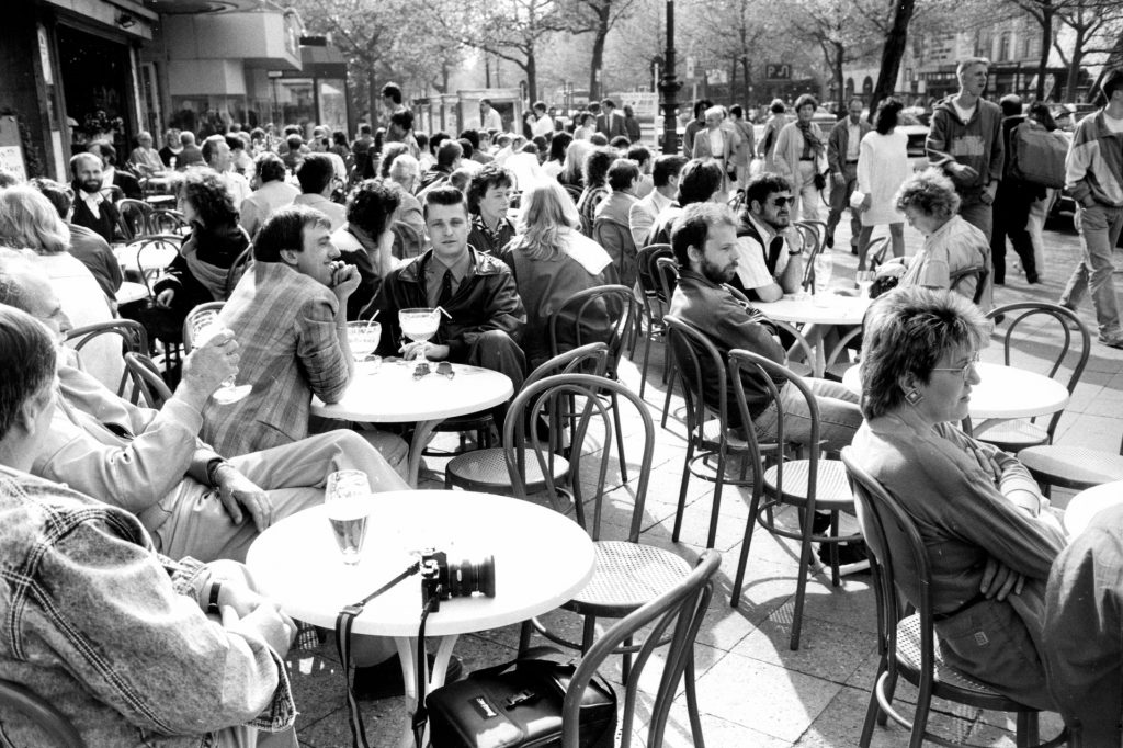 Cafe life in 1980s West Berlin. Photograph: Don McPhee for the Guardian