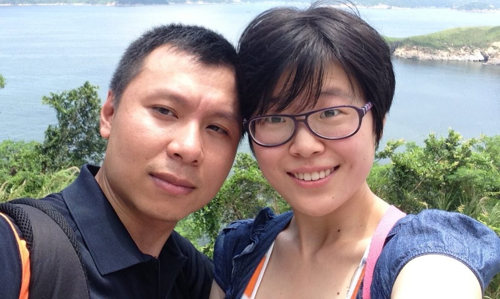 Activist Zhao Wei and her husband, You Minglei. Photograph: You Minglei