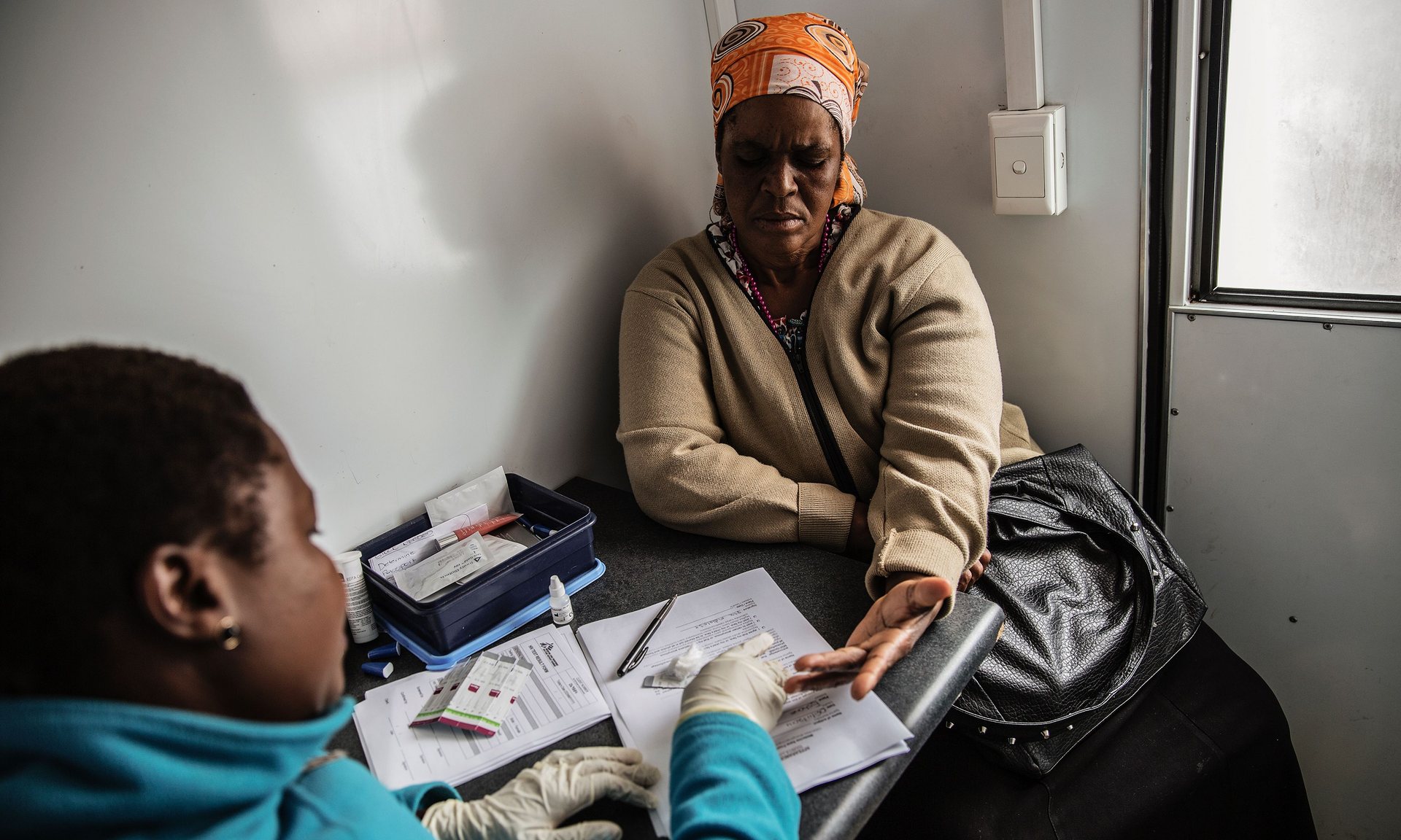 A woman gets tested for HIV in South Africa. Photograph: Gianluigi Guercia/AFP/Getty Images