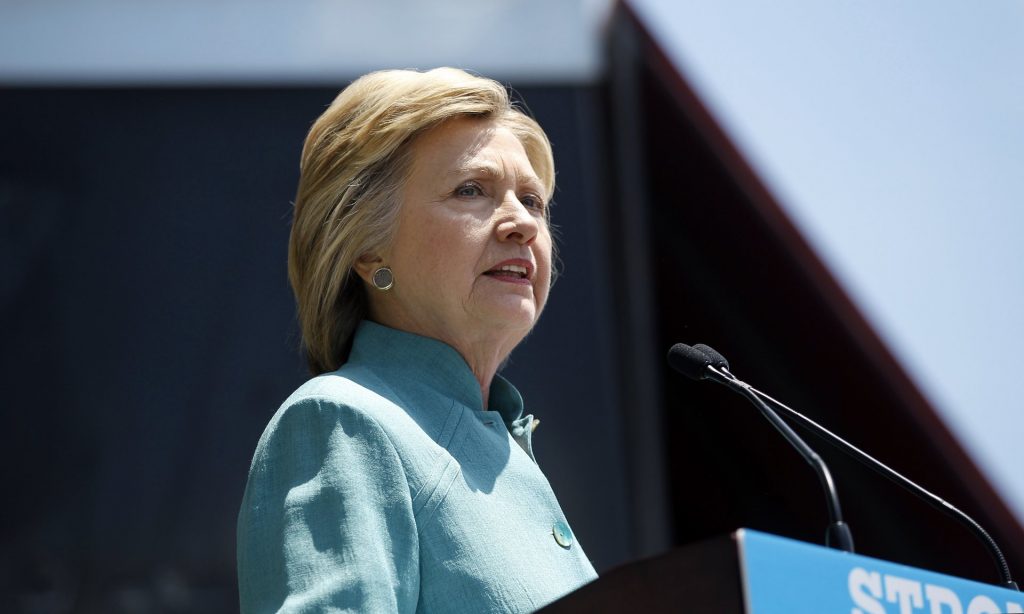 Hillary Clinton and her staff were found to have been ‘extremely careless’ in sending classified information over her personal email server, FBI said. Photograph: Mel Evans/AP