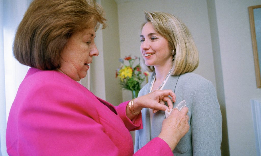 Hillary Rodham Clinton and her mother Dorothy Rodham in New York in 1992. Photograph: Ron Frehm/AP