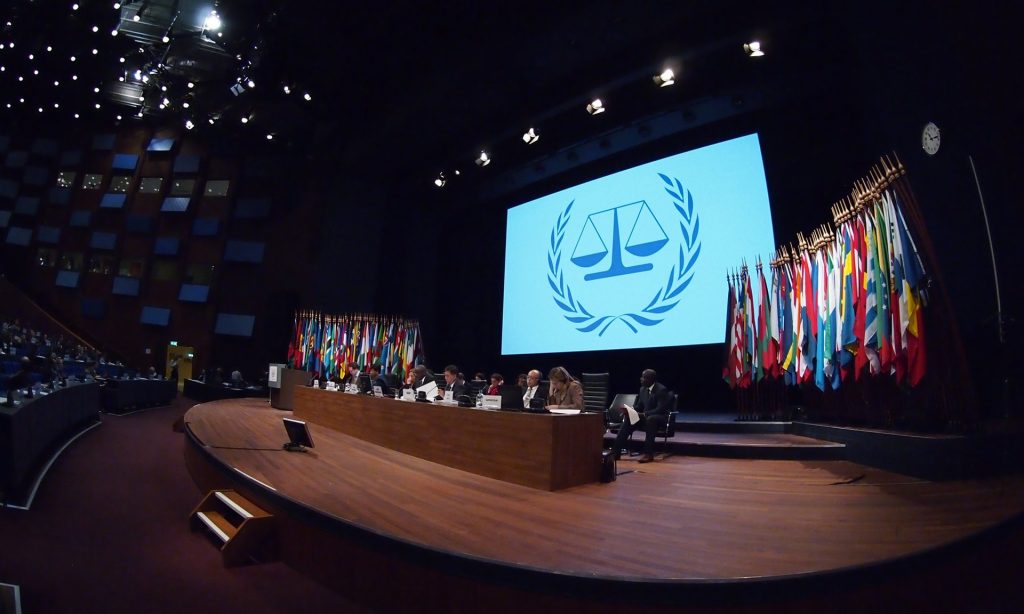 The international criminal court presents its annual report to the Assembly of State Parties to the Rome Statute, in The Hague. Photograph: Yoshihiro Ikeda/Courtesy of ICC