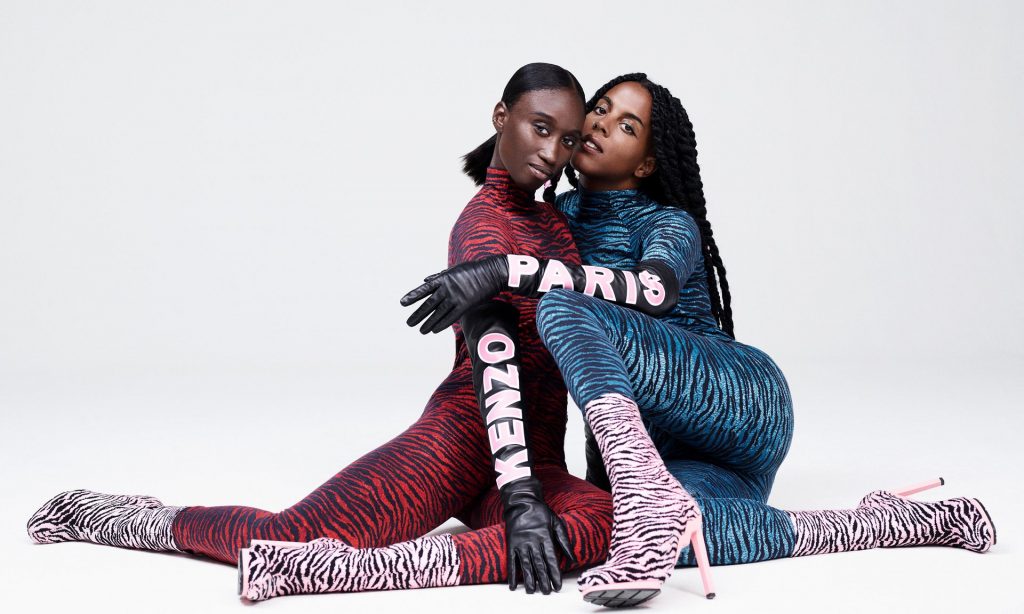Amy Sall and Juliana Huxtable in the new Kenzo x H&M campaign. Photograph: PR Company Handout