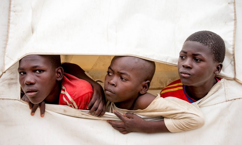 Young refugees in Minawao camp in northern Cameroon. In sub-Saharan Africa, nearly 30 million children of primary school age are out of education. Photograph: Andrew Harnik/AP