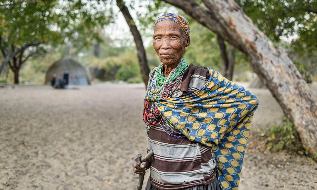 A woman from the San tribe Photograph: Jorge Fernández/LightRocket via Getty Images