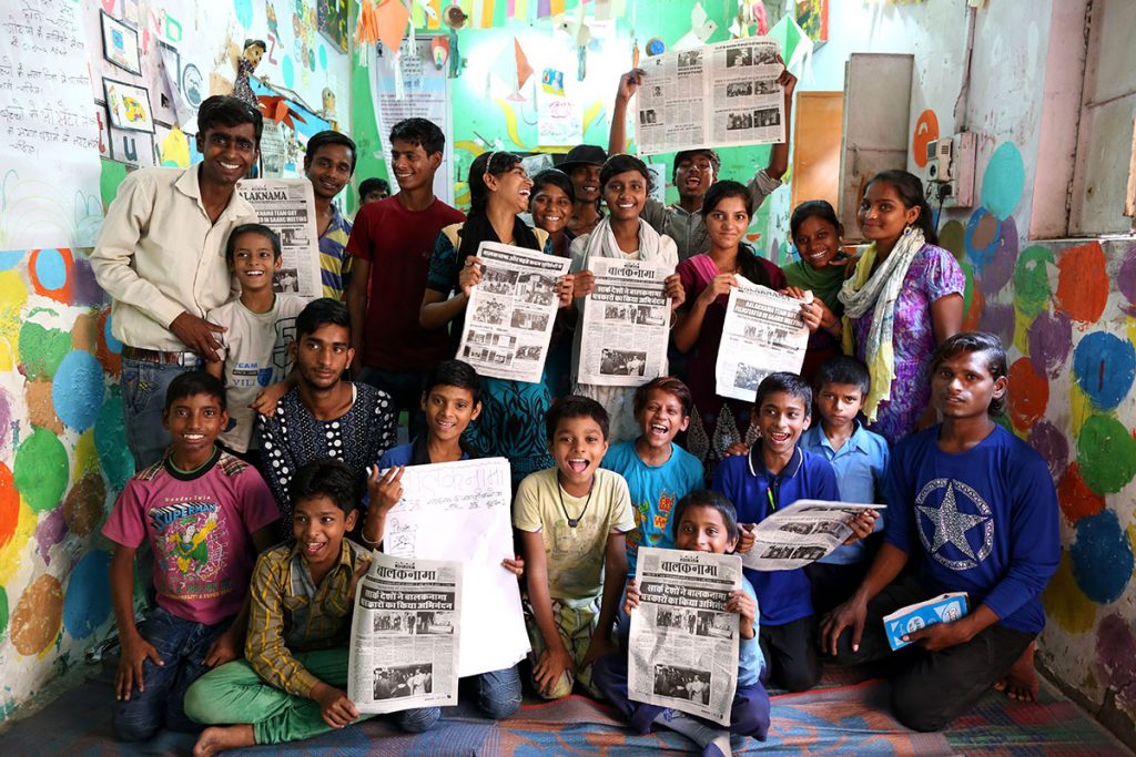 Balaknama newspaper has four reporters and 64 news-gatherers who go around collecting the stories for the main reporters to write up.  (Showkat Shafi/Al Jazeera)