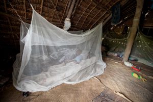 The use of long lasting insecticide treated nets each night is one of the most effective ways to prevent malaria, Vanuatu, 2012. Photo: DFAT