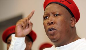 JOHANNESBURG, SOUTH AFRICA ñ JULY 11: Commander in Chief Julius Malema during the launch of Economic Freedom Fighters on July 11, 2013 in Johannesburg, South Africa. Expelled ANCYL president, Julius Malema launched his new political party ñ Economic Freedom Party yesterday. (Photo by Gallo Images / Foto24 / Denzil Maregele)
