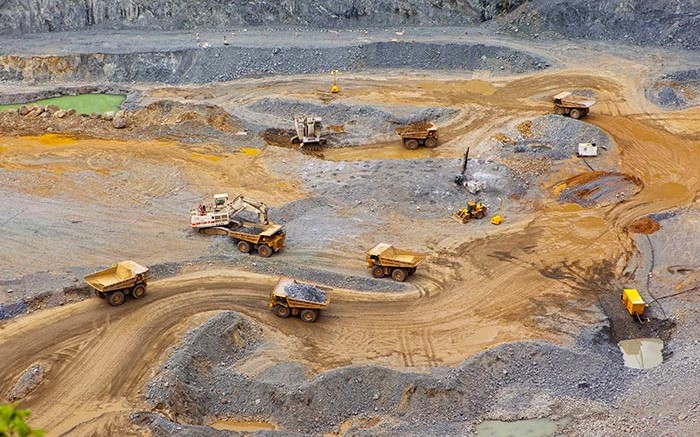 Equipment in Acacia Mining's North Mara open-pit gold mine in northeast Tanzania