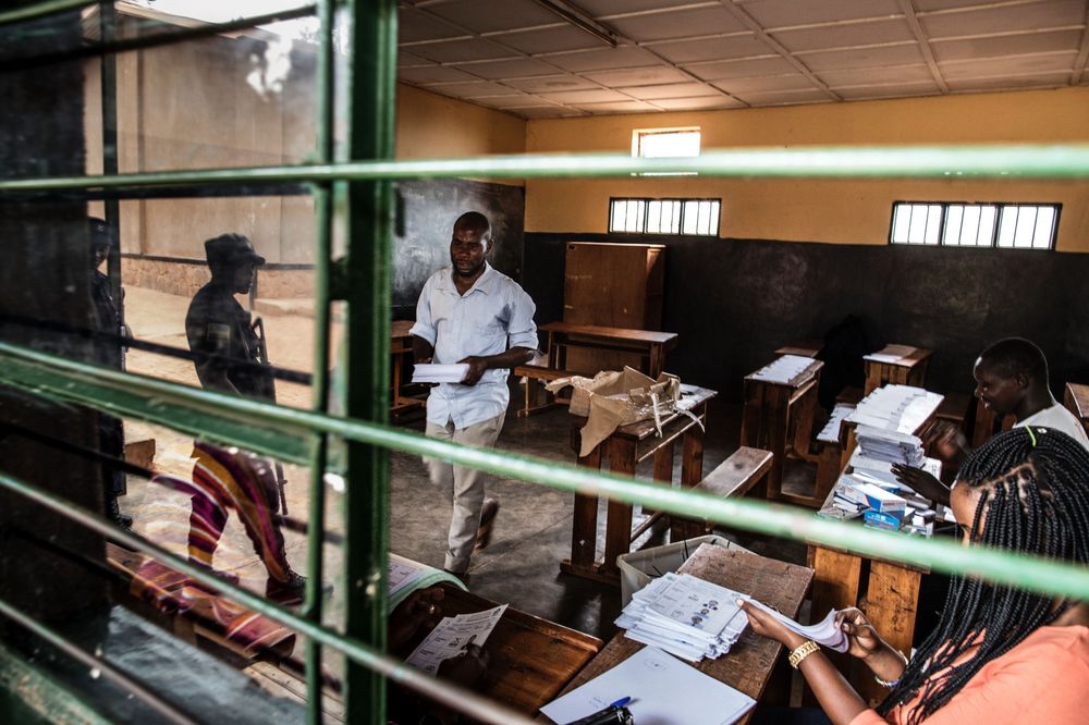 A polling station in Kigali on Aug. 3. Photographer: Marco Longari/AFP via Getty Images