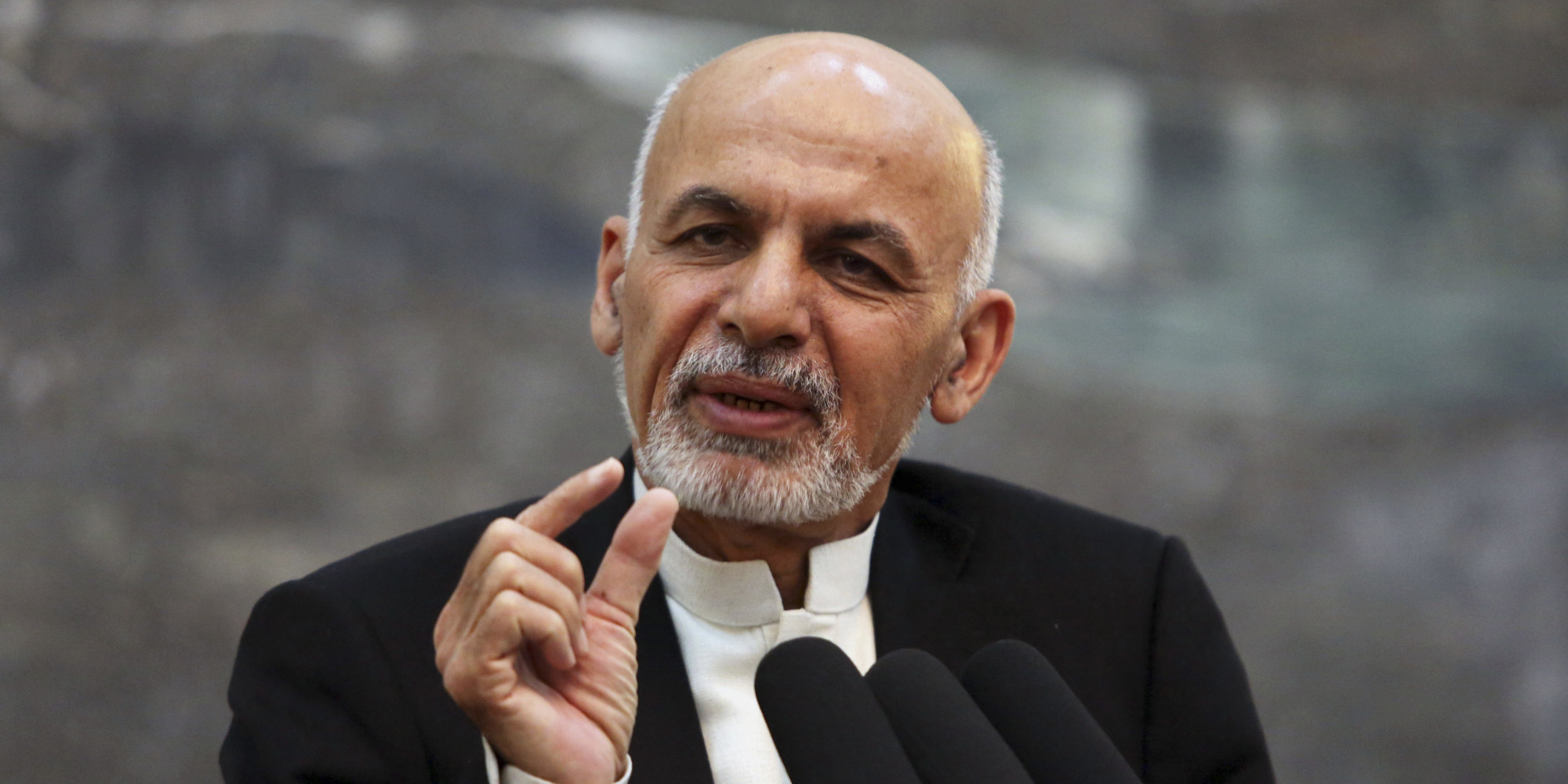 Afghanistan's President Ashraf Ghani Ahmadzai speaks during a press conference in Kabul, Afghanistan, Saturday, Nov. 1, 2014. Ghani Ahmadzai vowed that his crackdown on official corruption will ensure there is no repeat of a banking scandal in which almost $1 billion was embezzled, decimating confidence in the country's financial sector. (AP Photo/Rahmat Gul)