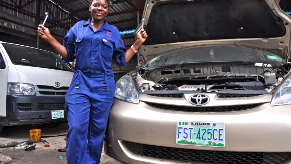 female mechanic liberia