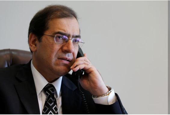 Tarek El Molla, Egypt's Minister of Petroleum and Mineral Resources, speaks on the telephone during an interview with Reuters at his office in Cairo, Egypt, October 29, 2015. REUTERS/Amr Abdallah Dalsh