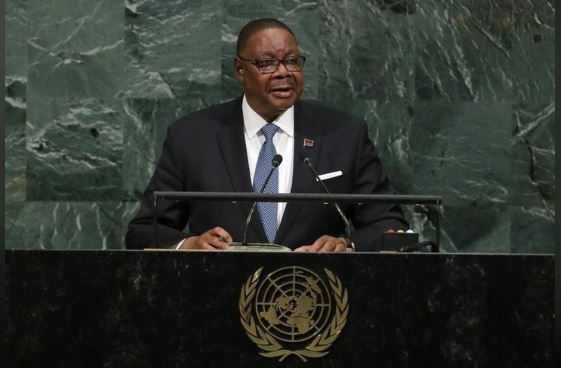 Malawi President Arthur Peter Mutharika addresses the 72nd United Nations General Assembly at U.N. headquarters in New York, U.S., September 20, 2017. REUTERS/Lucas Jackson