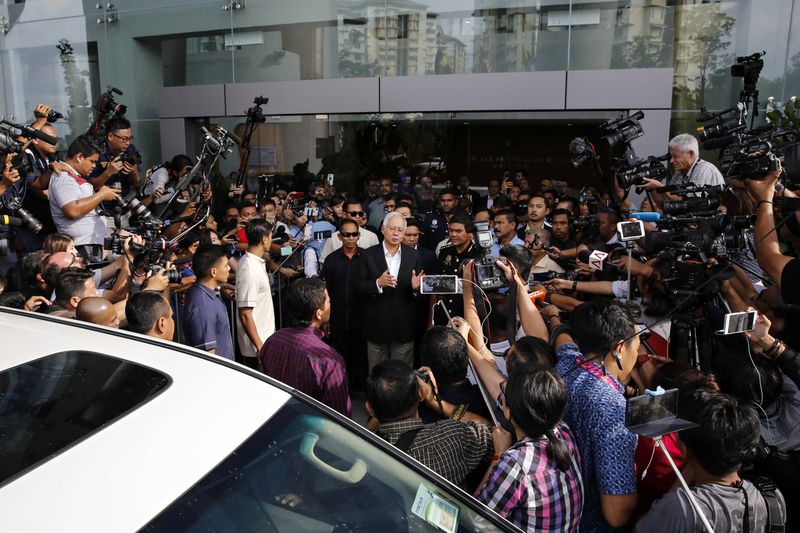 Najib Razak leaves the Malaysian Anti-Corruption Commission on May 24. Photographer: Joshua Paul/Bloomberg