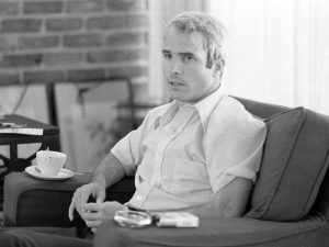 McCain during a interview on April 24, 1973. Photographer: Thomas O’Halloran/PhotoQuest/Getty Images