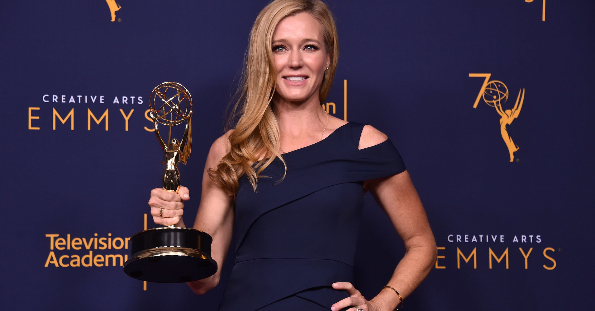 LOS ANGELES, CA - SEPTEMBER 08:  Shauna Duggins poses in the press room at the 2018 Creative Arts Emmy Awards at Microsoft Theater on September 8, 2018 in Los Angeles, California.  (Photo by Alberto E. Rodriguez/Getty Images)