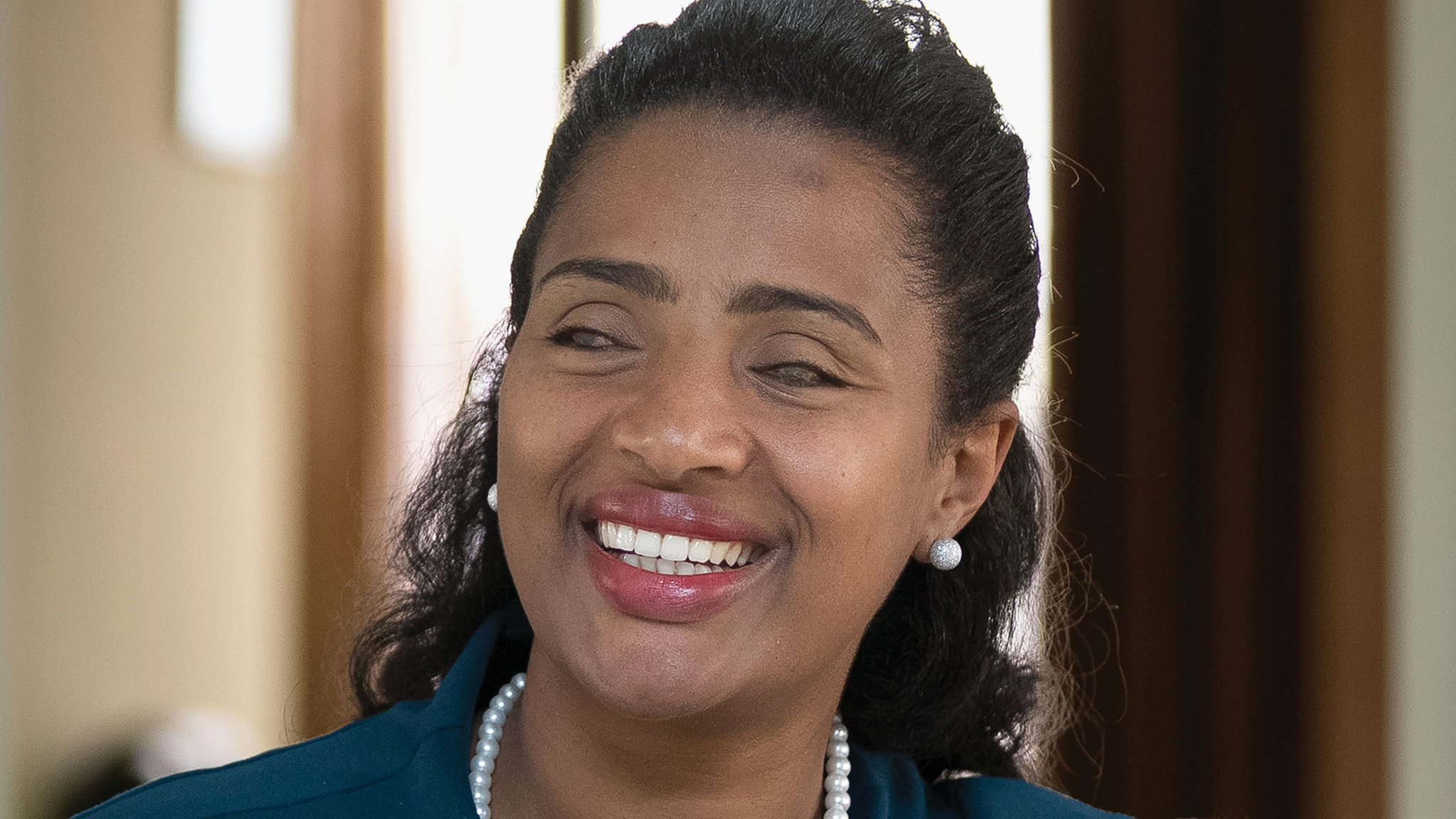 Yetnebersh Nigussie, a blind lawyer, reacts at her office in Addis Ababa, on October 11, 2017. Blind Ethiopian activist Yetnebersh Nigussie, who won Right Livelihood Award for her work promoting the rights of people with disabilities, fights for equal rights for the disabled, AFP reports October 25, 2017. / AFP PHOTO / Zacharias ABUBEKER        (Photo credit should read ZACHARIAS ABUBEKER/AFP/Getty Images)