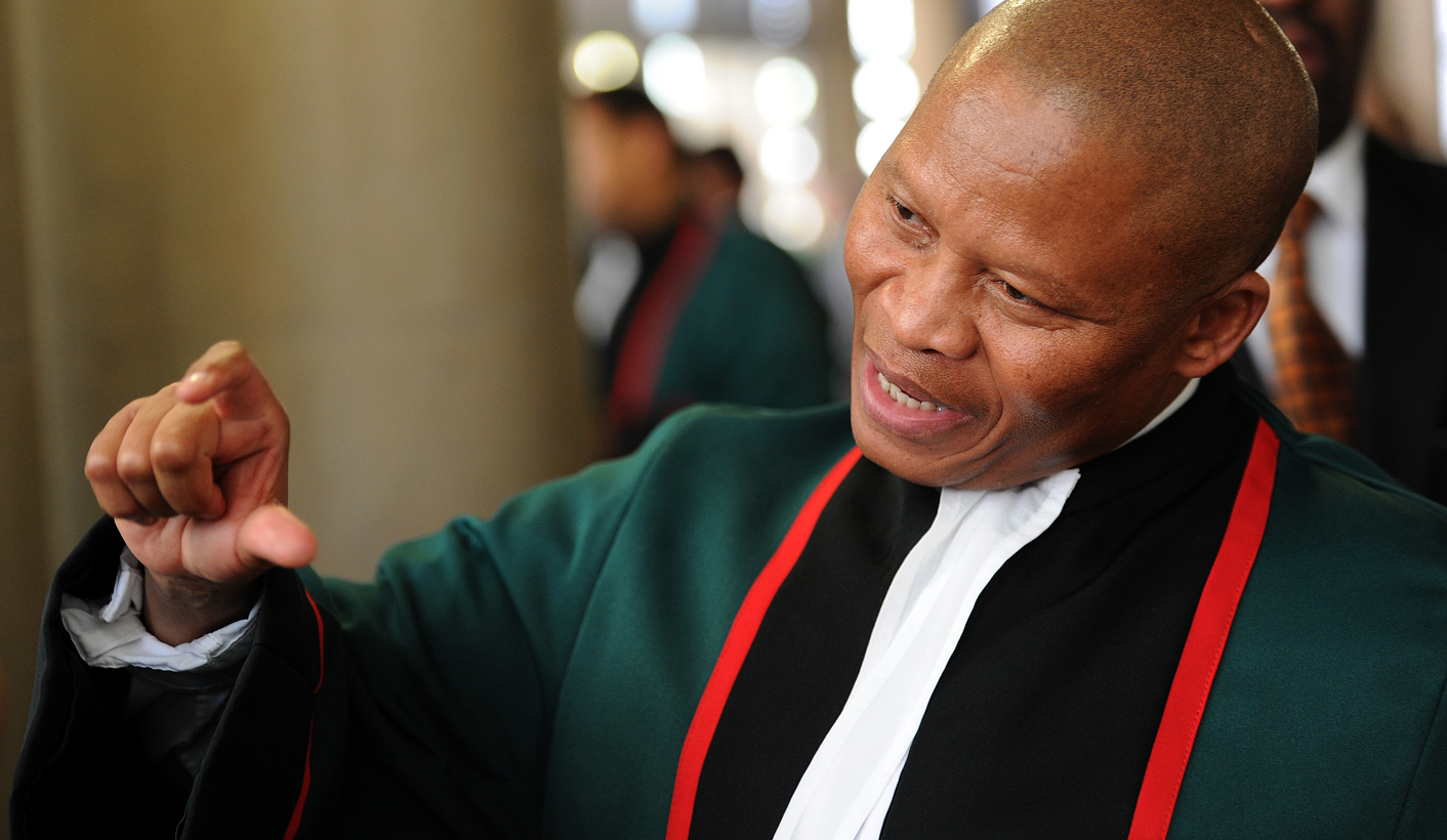 Current Chief Justice Mogoeng Mogoeng is seen after holding a ceremonial court session for the late former Chief Justice Pius Langa at the Constitutional Court in Johannesburg, Tuesday, 27 August 2013.  The session was attended by members of the Langa family, friends, the judiciary and law academics. Langa died on 24 July 2013 at the Milpark Hospital in Johannesburg, following a long illness.Picture: Werner Beukes/SAPA