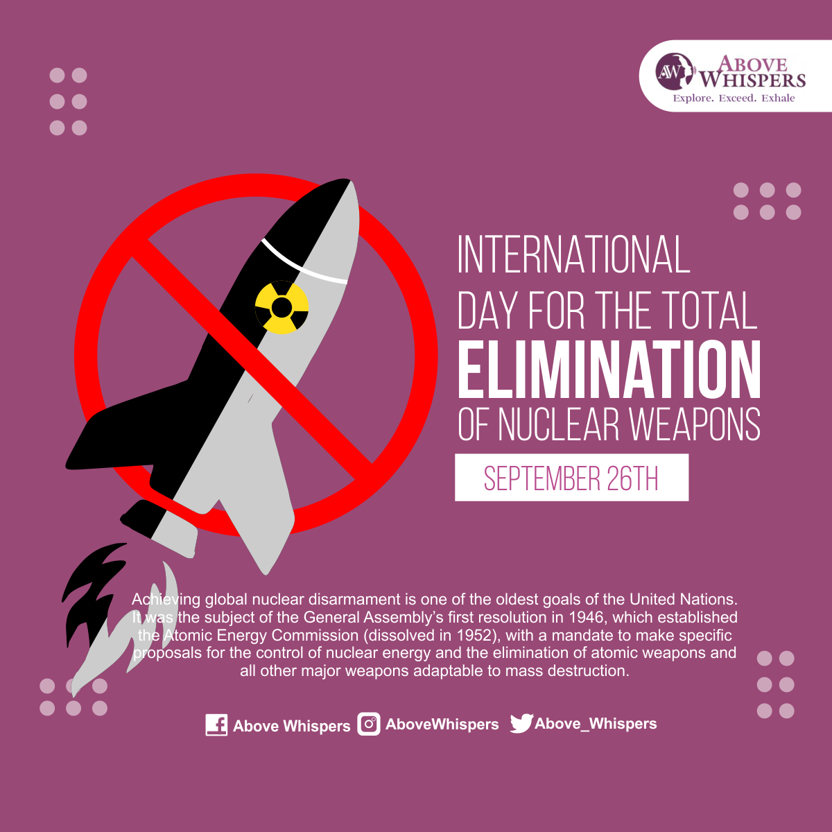 International Day for Elimination of Nuclear weapons 1
