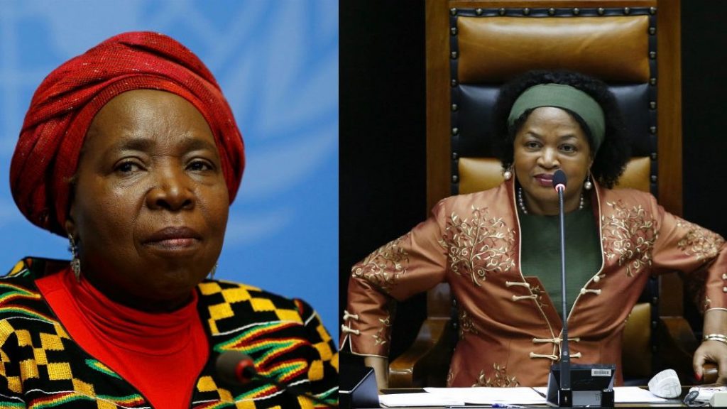 Madam President? (Left: Reuters/Denis Balibouse; Right: AP Photo/Nic Bothma)