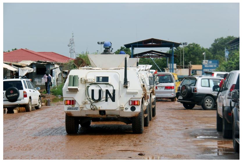 By Jason Patinkin 7 Min Read Chinese Peacekeepers in the United Nations Mission to South Sudan (UNMISS) ride in their armoured personnel carriers (APC) as they wait in the queue to enter their base in Juba, South Sudan August 1, 2017.