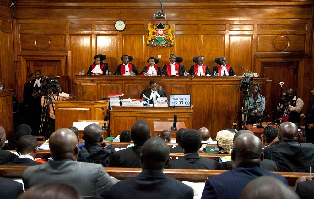 Kenyan Supreme Court judges. Photographer: Sayyid Abdul Azim/AP