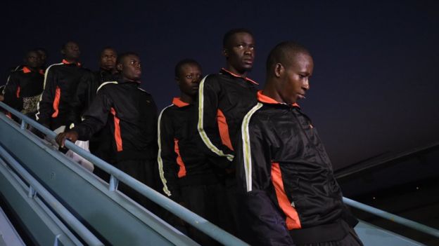 Nigeria has chartered several planes to bring migrants back home from Libya. Photo: AFP