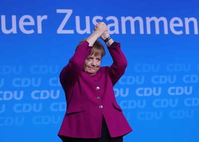 Angela Merkel Photographer: Krisztian Bocsi/Bloomberg